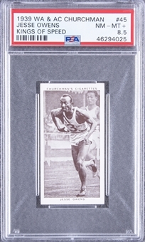 1939 Churchman "Kings of Speed" #45 Jesse Owens – PSA NM-MT+ 8.5